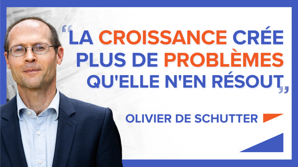 « La croissance créé plus de problèmes qu'elle n'en résout » Olivier De Schutter